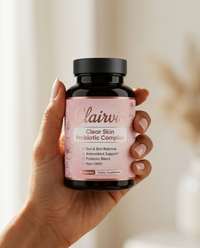 Clairvie bottle held in hand