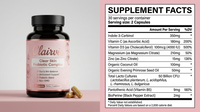 Clairvie Supplement Facts panel